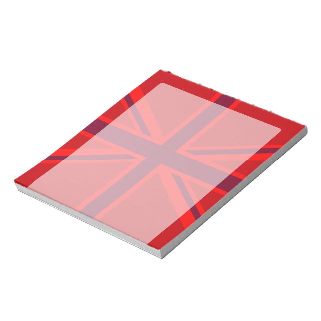 Bloc-note Design Union Jack à accent rouge (Tourné)