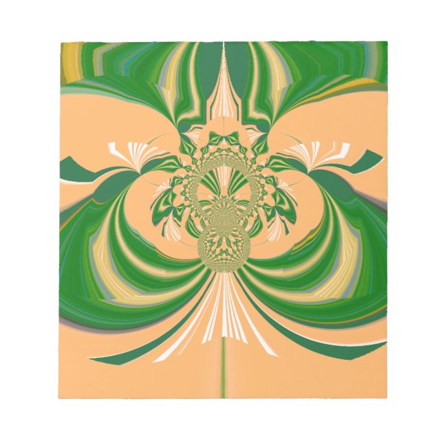 Bloc-note Design vert jaune. (Devant)