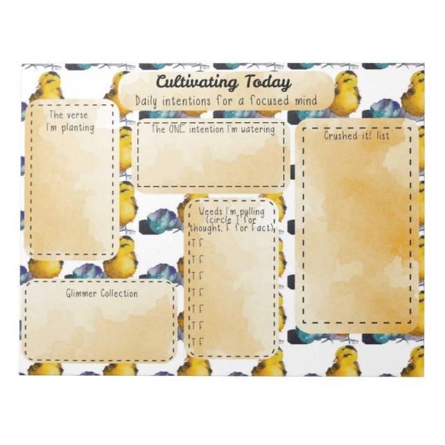 Bloc-note Desktop Journal - Daily Intention (Devant)