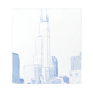 Bloc-note Dessin Abstrait de Chicago No1