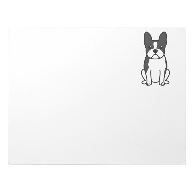 Bloc-note Dessin de Boston Terrier Dog (Devant)