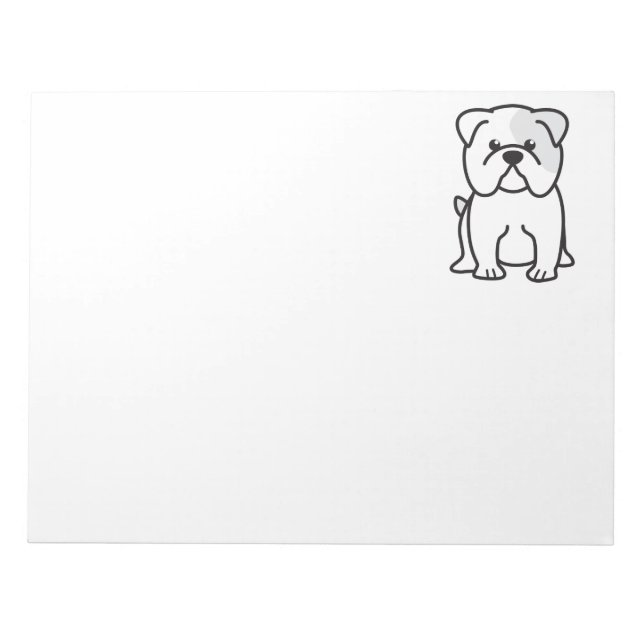 Bloc-note Dessin de Chien à Bulldog (Devant)