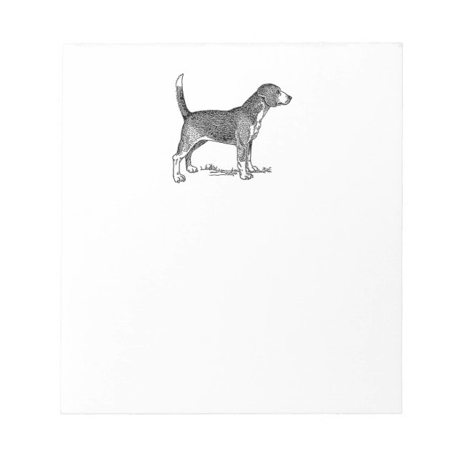 Bloc-note Dessin de chien élégant Beagle (Devant)