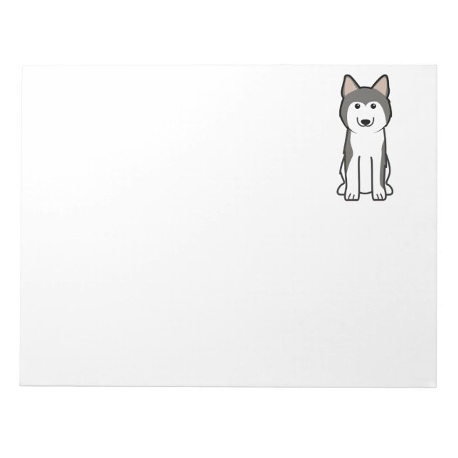 Bloc-note Dessin de Chien Sibérie Husky (Devant)