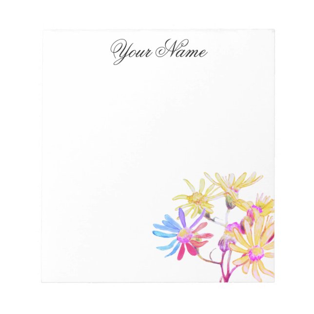 Bloc-note Dessin de Daisy Tie-Dye (Devant)