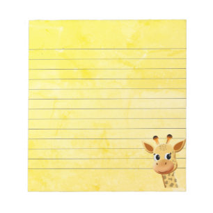 Bloc-note Dessin de Giraffe Bébé mignonne Liné