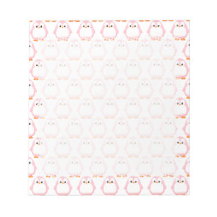 Bloc-note Dessin de pingouin rose