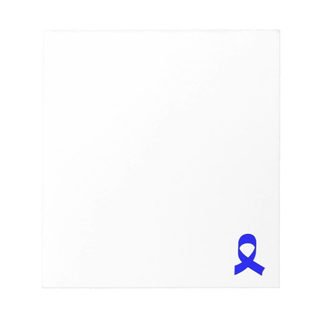 Bloc-note Dessin de ruban bleu personnalisé (Devant)