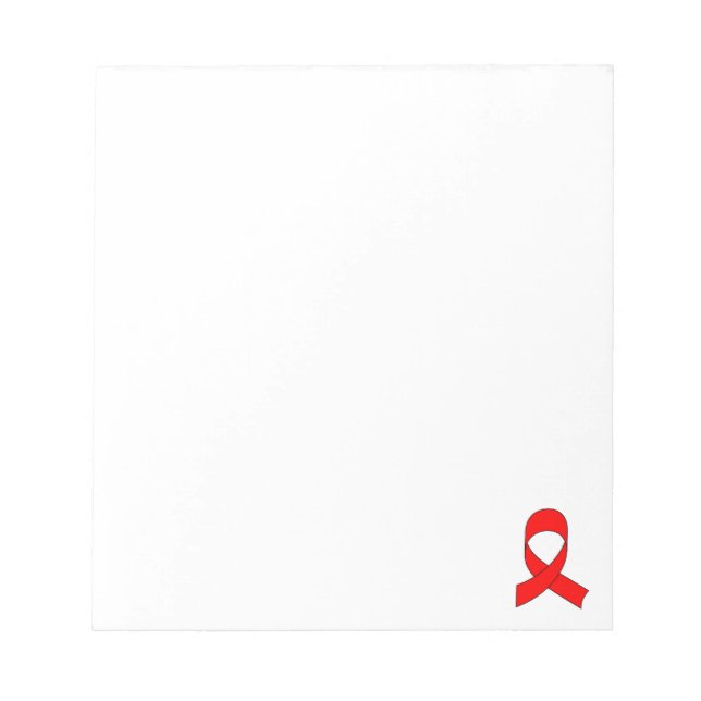 Bloc-note Dessin de ruban rouge personnalisé (Devant)