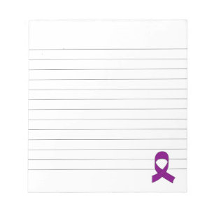 Bloc-note Dessin de ruban violet lié