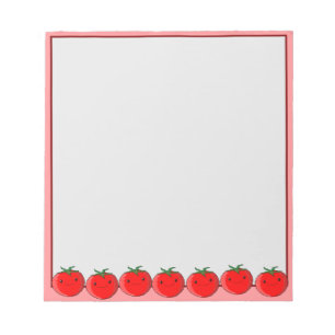 Bloc-note Dessin de tomate mignon personnalisé
