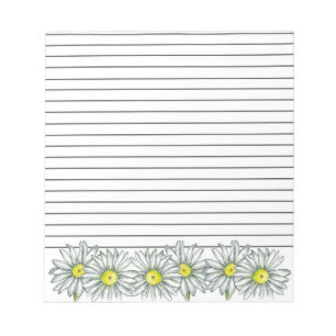 Bloc-note Dessin Fleur Faisy Gris Liné