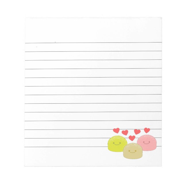 Bloc-note Dessins de dessin mignon Mochi (Devant)