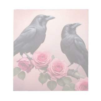 Bloc-note Deux Ravens et Roses