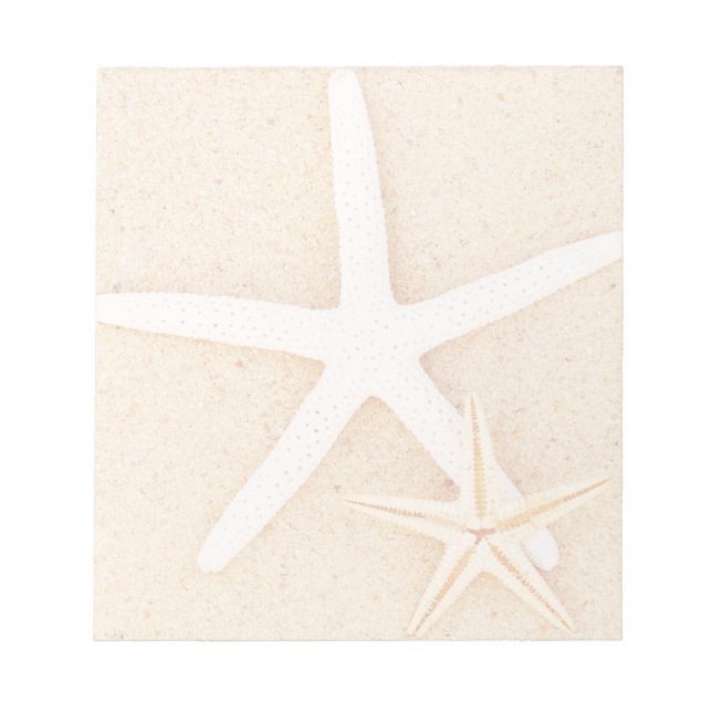 Bloc-note Deux Starfish sur une plage (Devant)