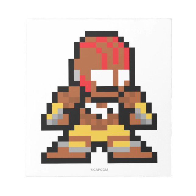 Bloc-note Dhalsim 8 bits (Devant)
