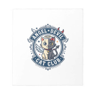 Bloc-note Diable Ange Chat Chat Maman Idée Cadeau - Diable A