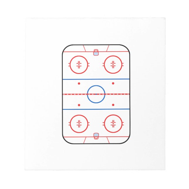 Bloc-note Diagramme de la patinoire Conception du jeu de hoc (Devant)