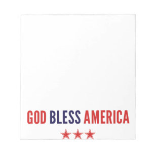 Bloc-note Dieu béni l'Amérique