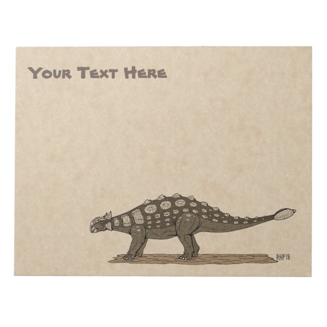 Bloc-note Dinosaure crétacé Ankylosaurus (Devant)