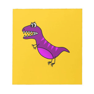 Bloc-note Dinosaure pourpre fâché de bande dessinée mignonne
