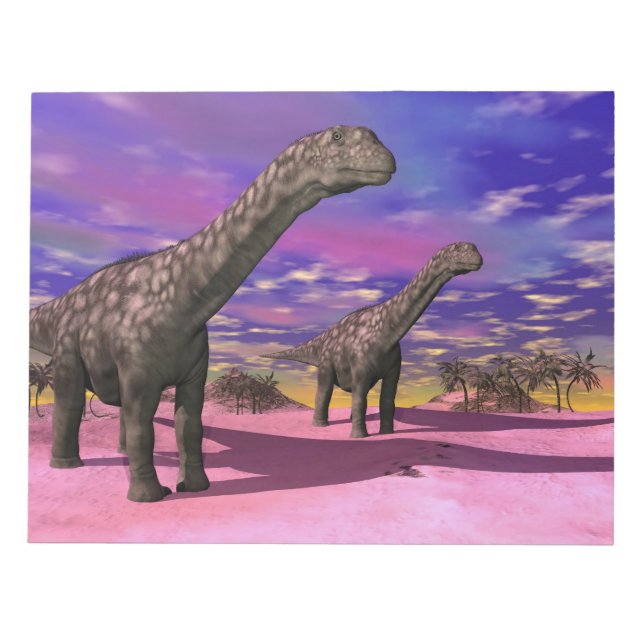 Bloc-note dinosaures Argentinosaurus - rendu 3D (Devant)