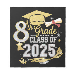 Bloc-note Diplômé de la promotion 2025 de 8e année