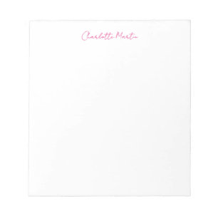 Bloc-note Directeur général consultant en chef blanc rose pr
