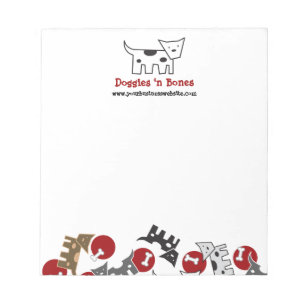 Bloc-note Doggies et os en caricature joli Chien chiot amusa
