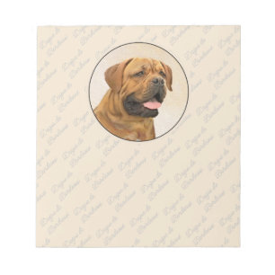 Bloc-note Dogue de Bordeaux Peinture - Cute Original Chien A