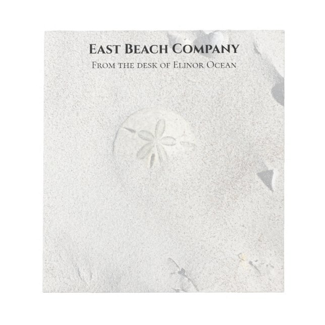 Bloc-note Dollar de sable de plage Arrière - plan blanc (Devant)