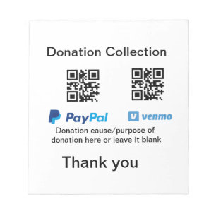 Bloc-note Donation Collection conseil pot ajouter votre q r 
