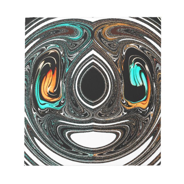 Bloc-note Doodle ethnique africain Zebra texturé Art Imprime (Devant)