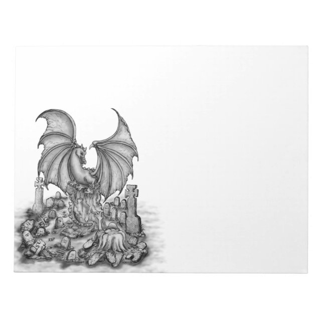Bloc-note Dragon avec Zombie (Devant)