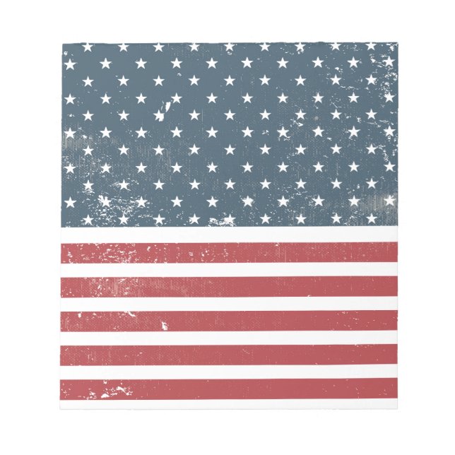 Bloc-note drapeau américain en détresse (Devant)