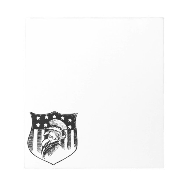 Bloc-note Drapeau américain et oncle Sam patriotique vintage (Devant)