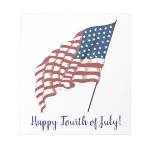 Bloc-note Drapeau américain patriotique vintage au vent