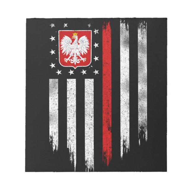 Bloc-note Drapeau américain polonais Combo Pologne Usa Polsk (Devant)