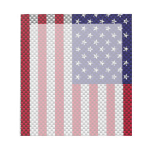 Bloc-note Drapeau américain sur impression semblable à fibre