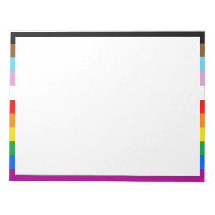 Bloc-note Drapeau arc-en-ciel de la fierté LGBTQ+ INCLUSIF