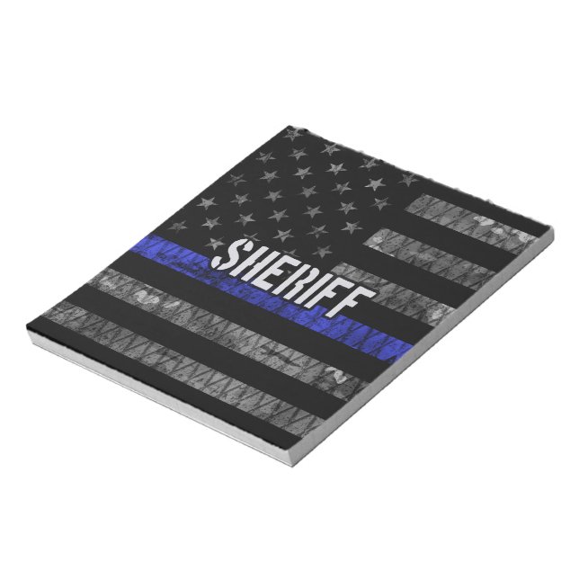 Bloc-note Drapeau de police du shérif en détresse (Tourné)