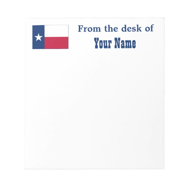 Bloc-note Drapeau d'État du Texas (Devant)