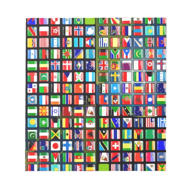 Bloc-note Drapeau du monde (Devant)