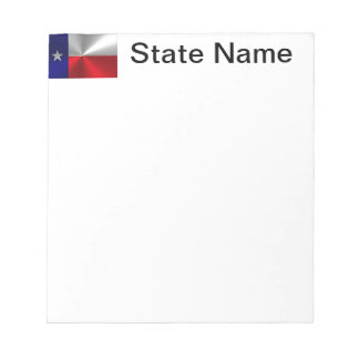 Bloc-note Drapeau du Texas en métal brossé