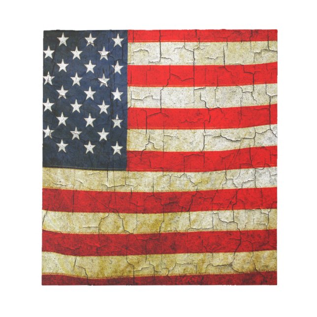 Bloc-note Drapeau Grunge America (Devant)