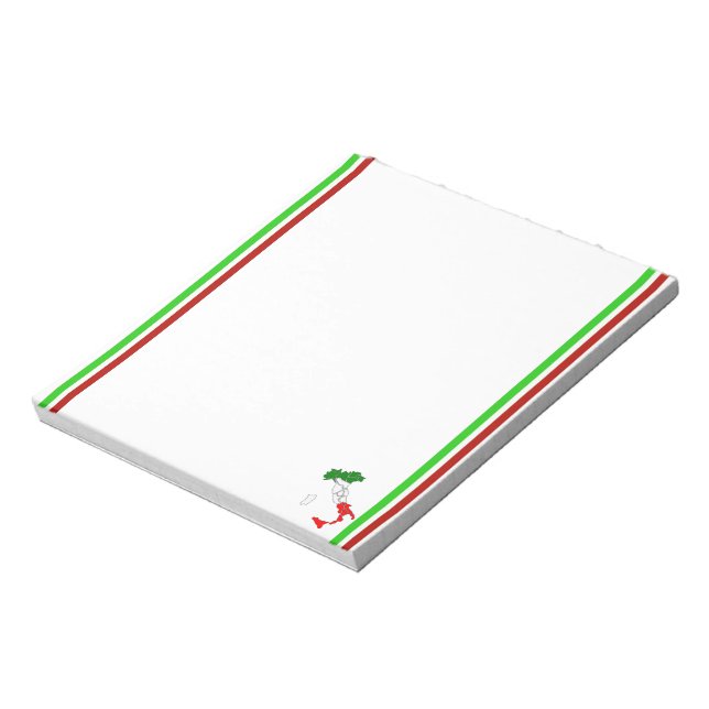 Bloc-note drapeau italien rayé (Tourné)
