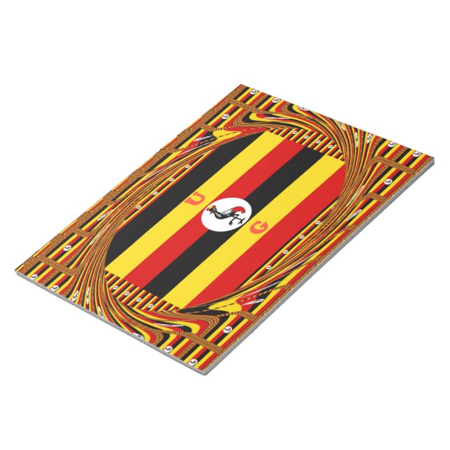 Bloc-note Drapeau national de l'Ouganda (Incliné)