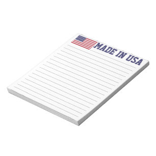 Bloc-note Drapeau Patriotique Rouge Blanc Bleu Étoiles Et Fr