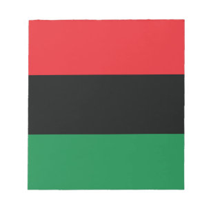 Bloc-note Drapeau rouge, noir et vert