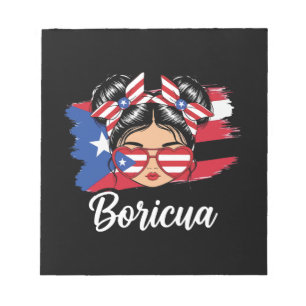Bloc-note Drapeau tendance Boricua Girl Porto Rico